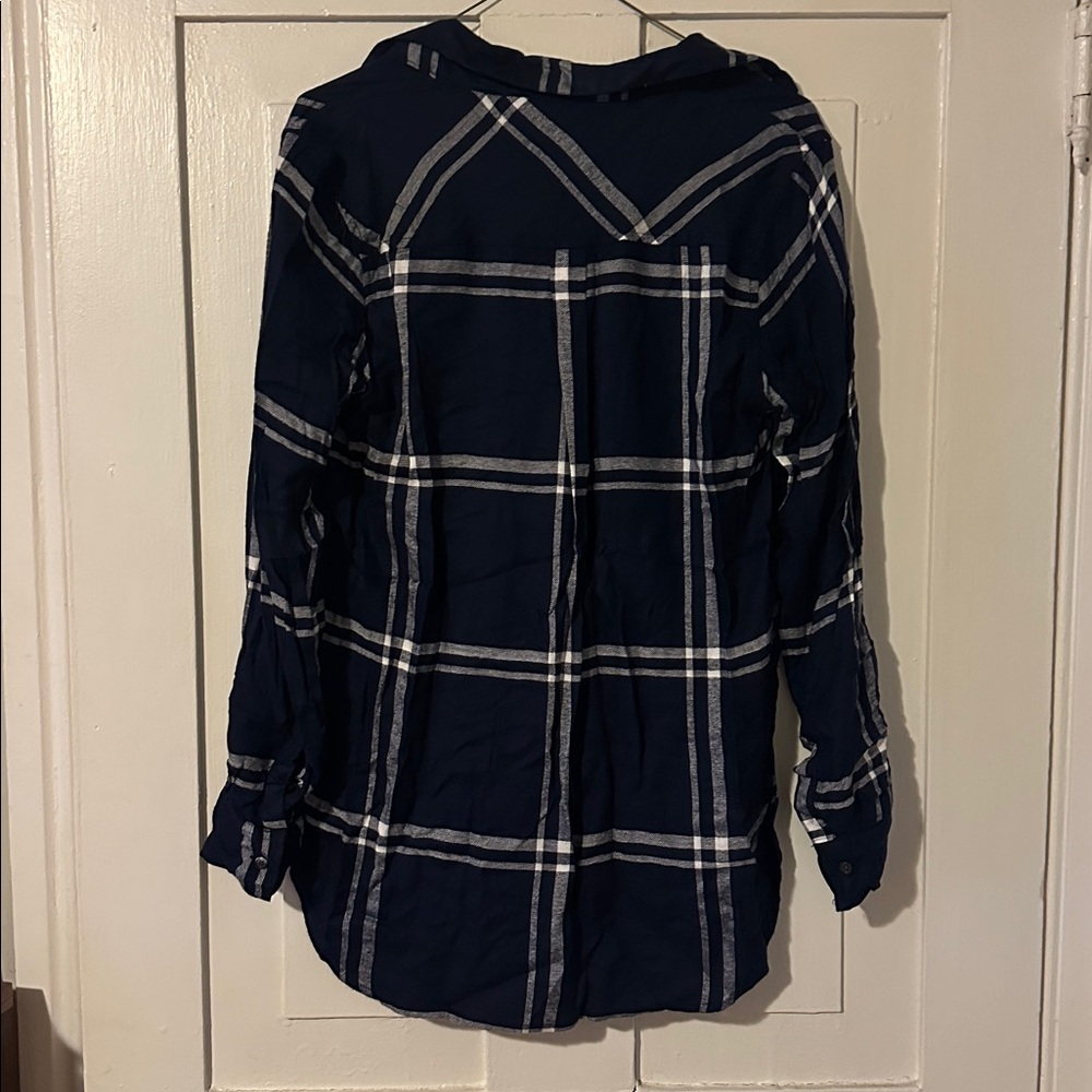 Navy & white flannel - Picture 3 of 3